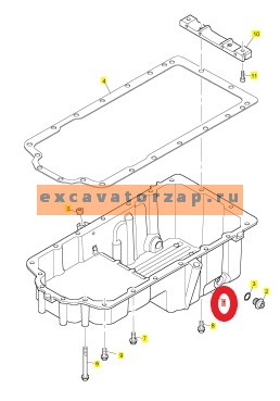 Поддон ZUAC-00308 двигателя экскаватора погрузчика HYUNDAI H940S