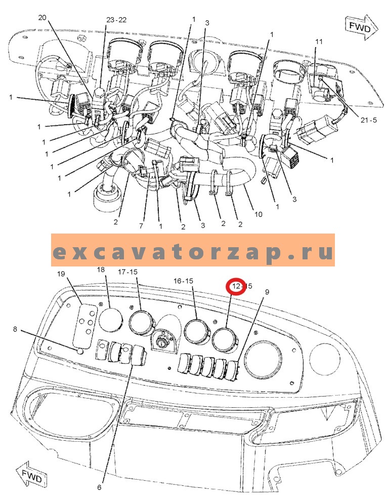 Запчасти для CAT 428/432/434/444