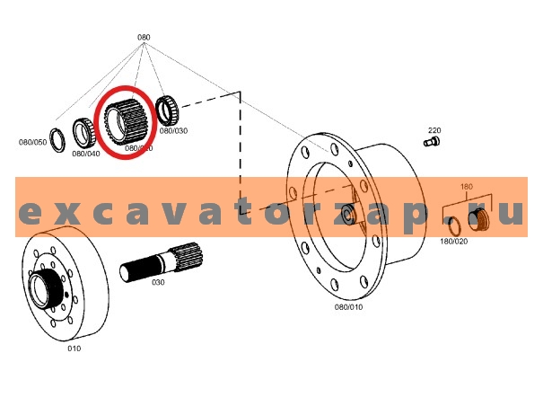Запчасти для CAT 428/432/434/444