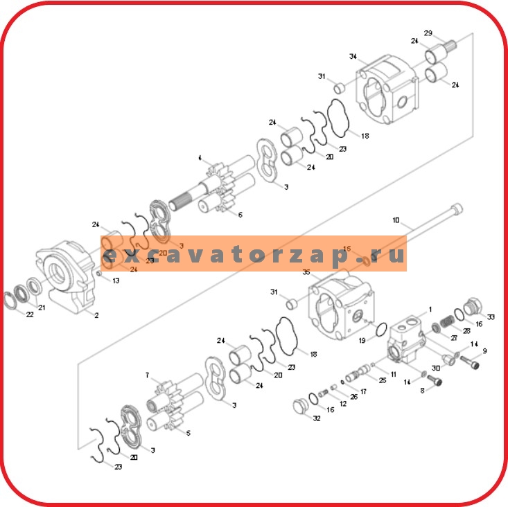 Насос гидравлический 31U2-00310 экскаватора погрузчика Hyundai H940S