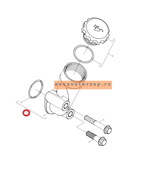 Горловина ZUAC-00151 маслозаливная двигателя экскаватора погрузчика HYUNDAI H940S